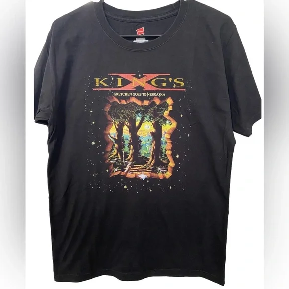 3/$30 - KING'S X GRETCHEN GOES TO NEBRASKA Hanes Black Graphic T Shirt in 3XL - Picture 1 of 5